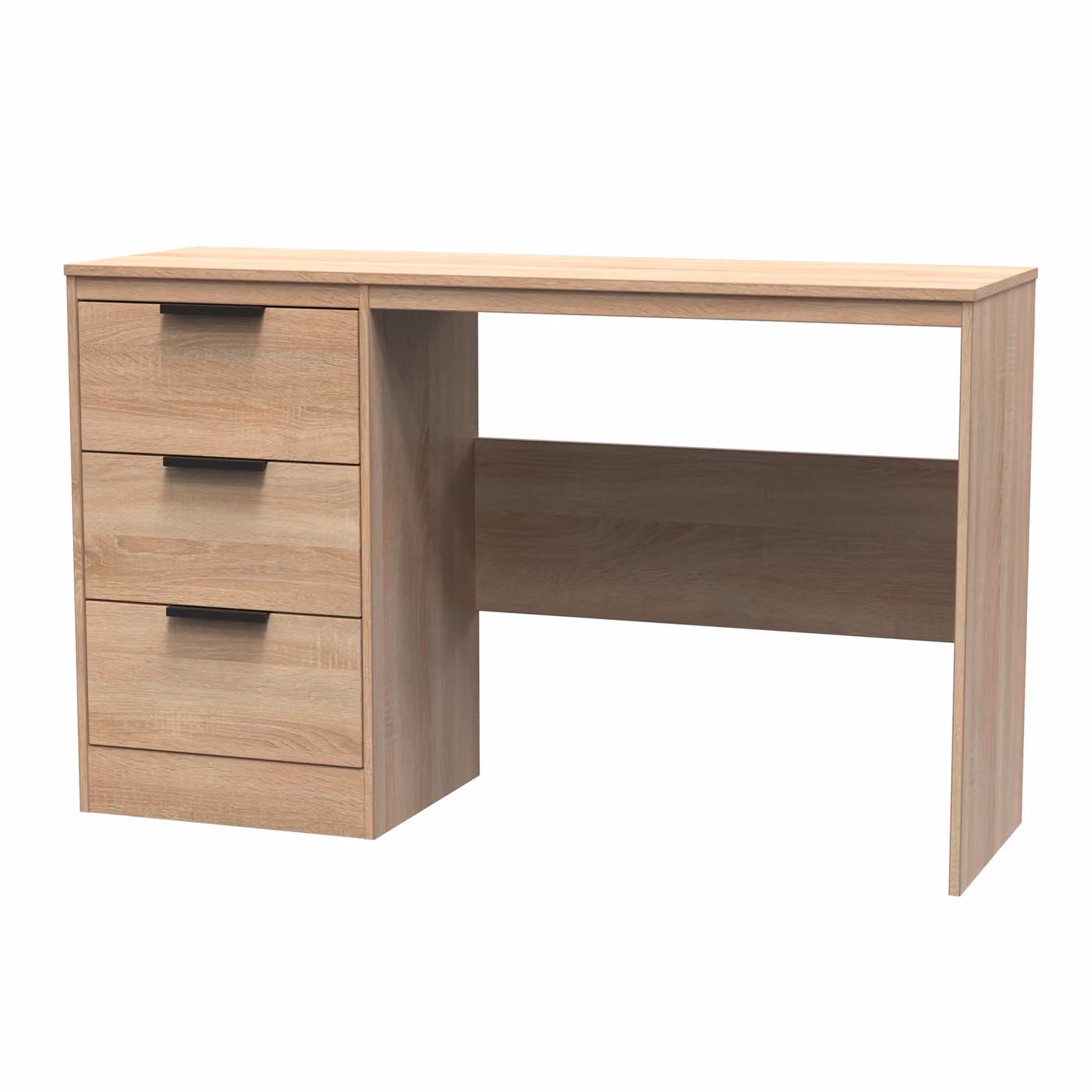 Ready Assembled 2 U Denver 3 Drawer Desk in Light Oak – 2