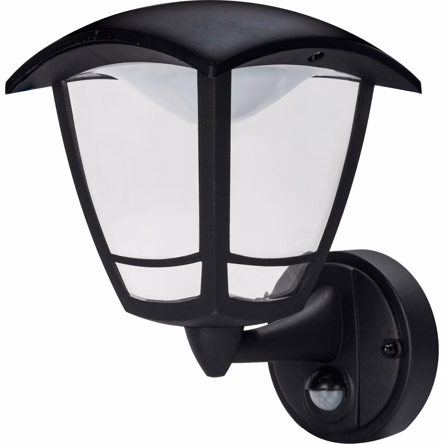 Luceco LED Four Panel Coach Lantern with PIR Motion Sensor, IP44 Rated, Black – 2
