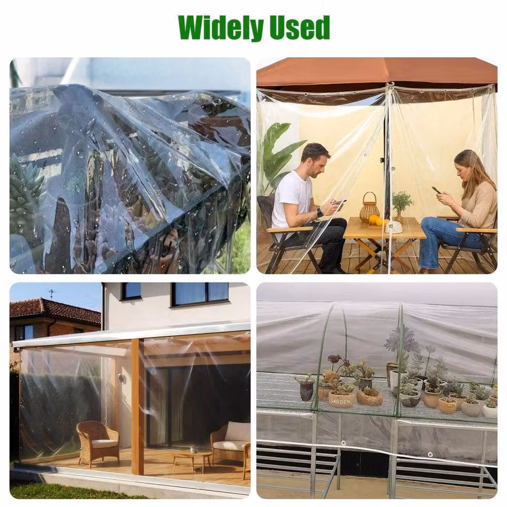 SPETLEK Clear PVC Tarpaulin, Cold and Tear Resistant, W: 180 cm, L: 300 cm – 3