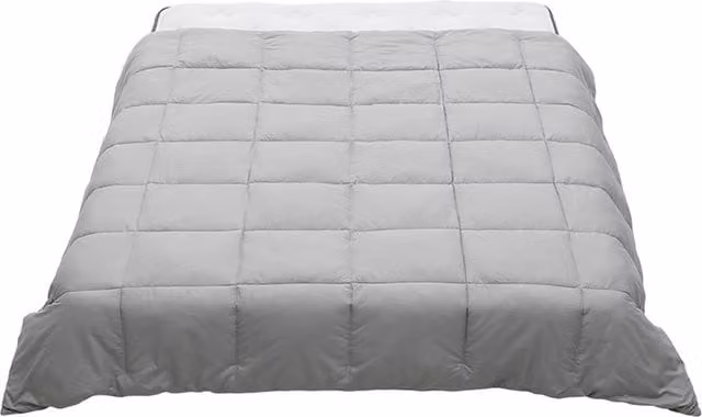 Livingandhome Grey Quilted Down Alternative Microfibre Duvet Insert with Corner Tabs, W/D/H: 200 x 220 cm