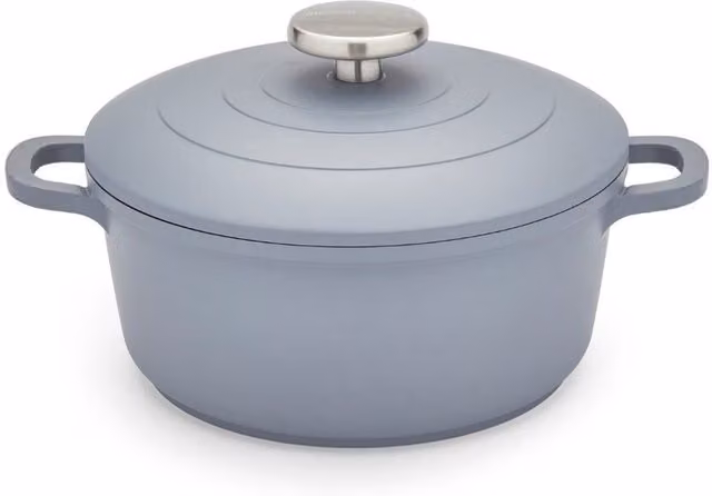 Morphy Richards Grey Ceramic and Cast Aluminium Casserole Dish, 20 cm