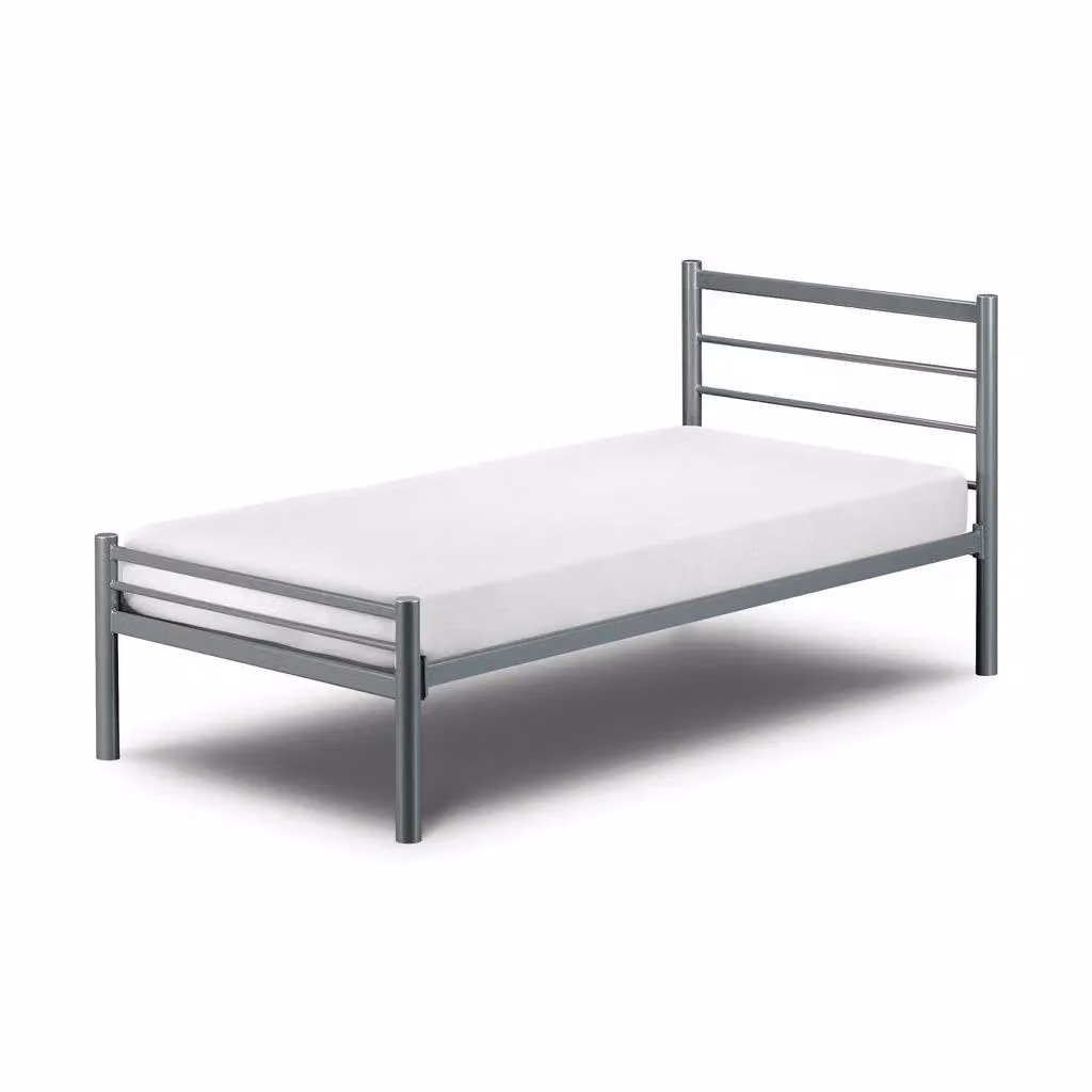 Ashfield Premium Metal Bed Frame in Light Grey, W/D/H: 120 x 200 cm – 3