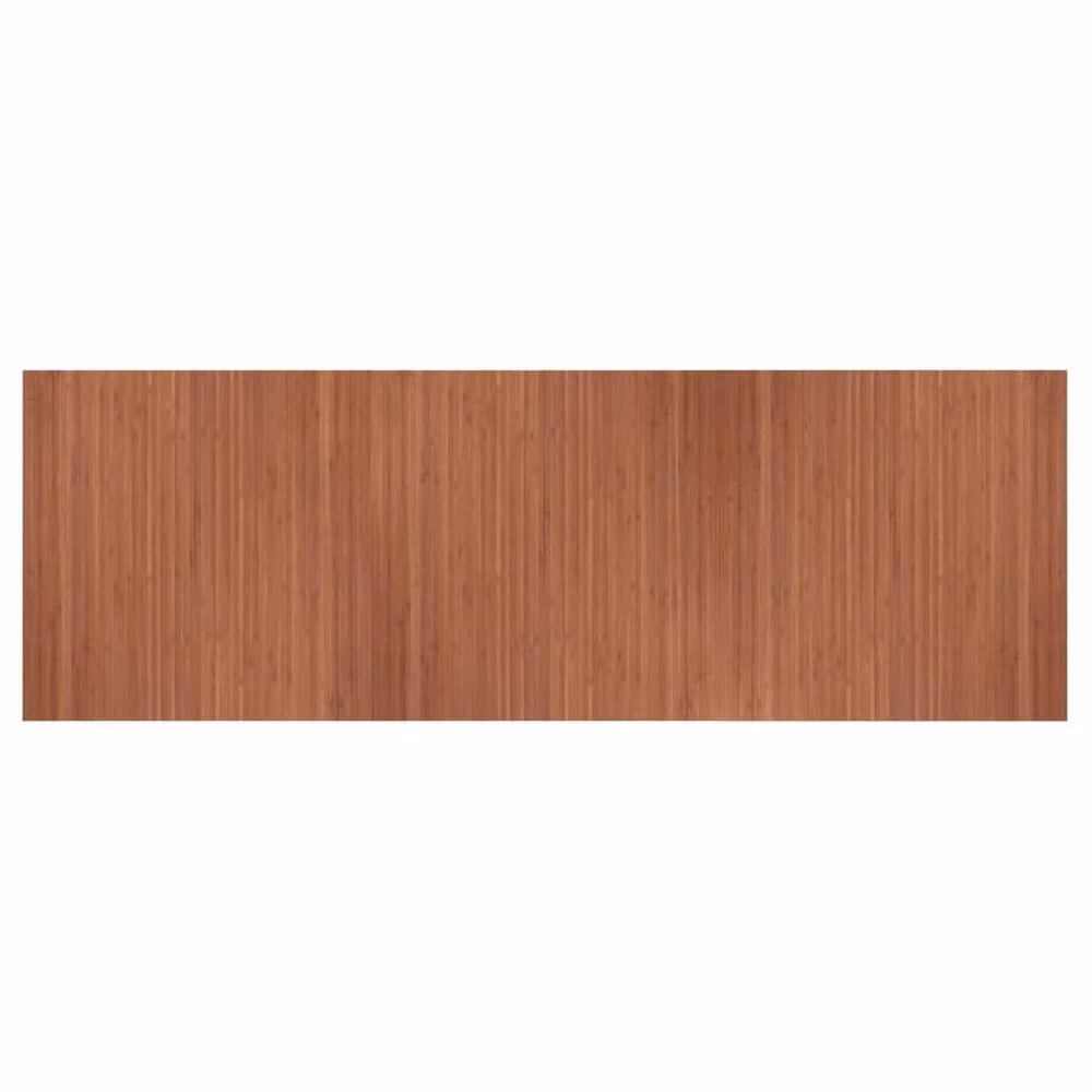 Berkfield Home Rectangular Brown Bamboo and Polypropylene Rug, W: 100 cm, L: 300 cm – 1