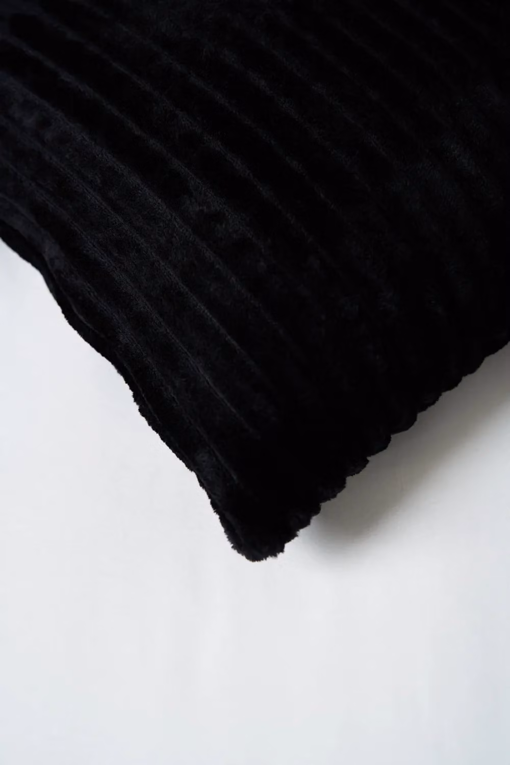 BHS Luxury Black Velvet Square Cushion, W/D/H: 45 x 45 x 45 cm – 3