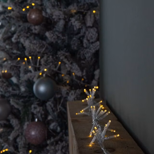 Samuel ALEXANDER TreeBrights Christmas String Lights with Timer, 750 LED, Warm White on Clear Cable, 18.7m