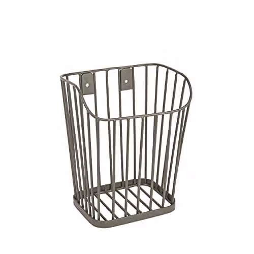 KitchenCraft Living Nostalgia Small Wire Storage Basket, W/D/H: 12 x 15.5 x 19 cm, Black or Grey