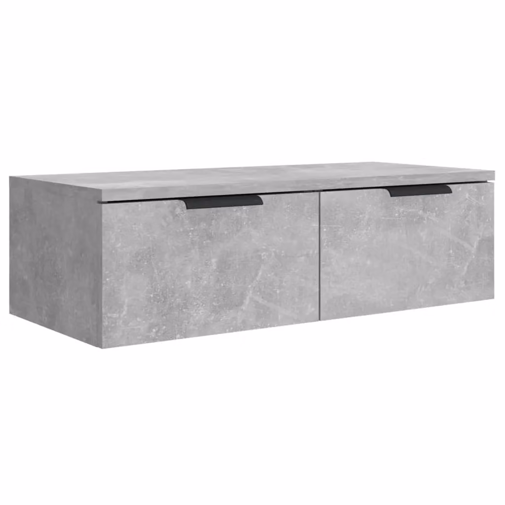 Berkfield Home Wall Cabinet in Concrete Grey, W/D/H: 68 x 30 x 20 cm – 2