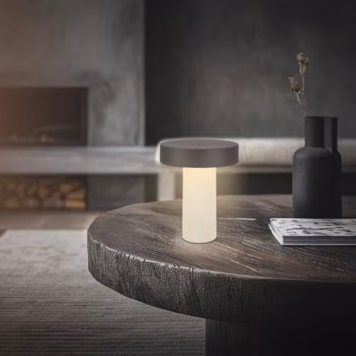 Briloner Rechargeable LED Table Lamp with Touch Dimmer, IP44, Warm White, H 20 cm x W 16 cm x D 16 cm – 3