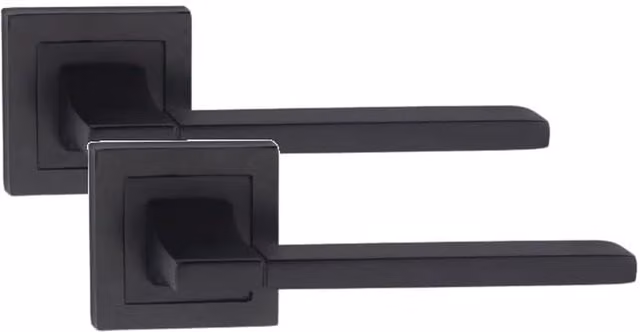 Golden Grace Matt Black Door Handles, 4 Pairs