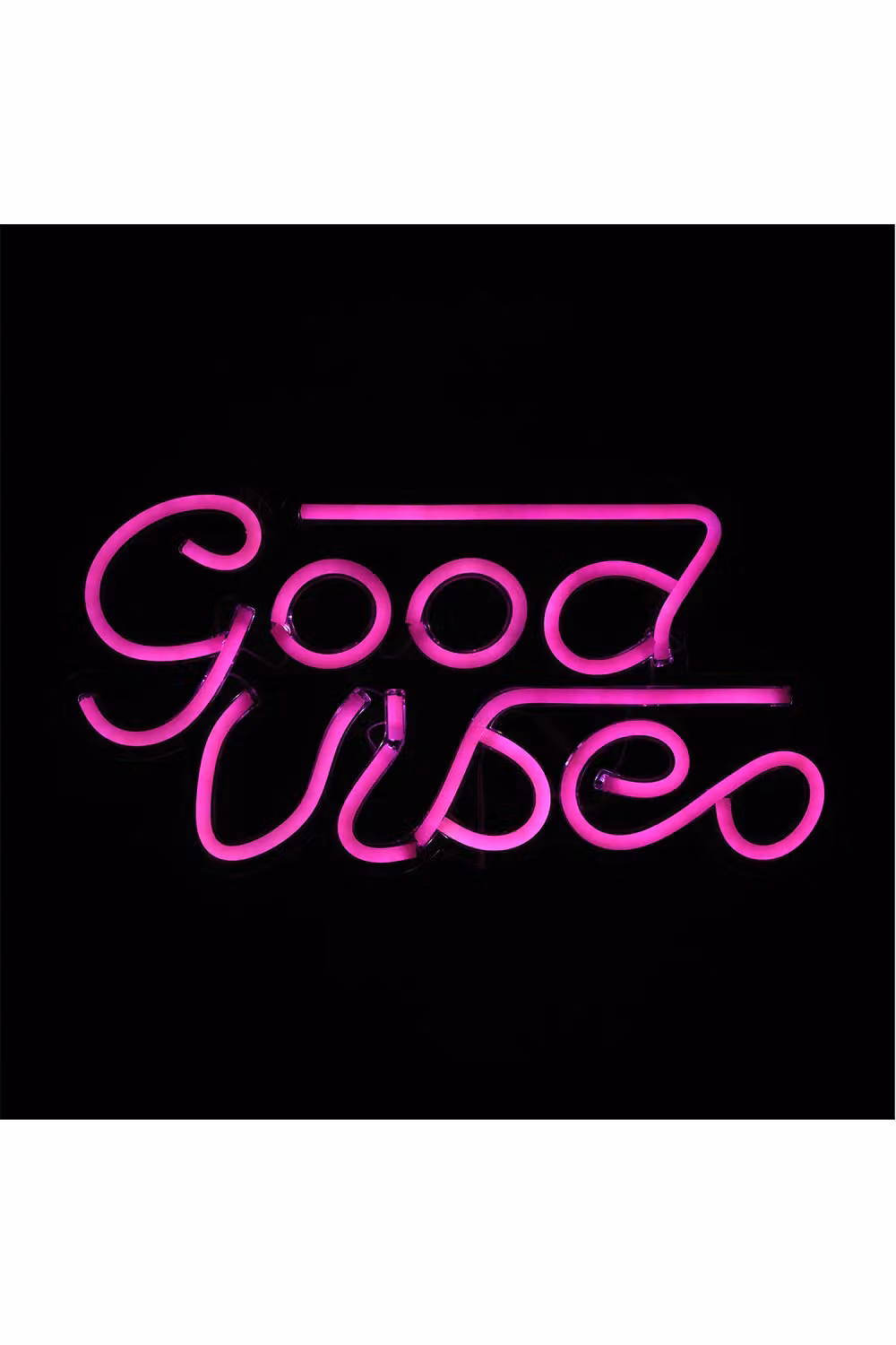 Menkind RED5 Good Vibes Pink LED USB-Powered Acrylic Wall Hanging Neon Effect Mood Light – 4