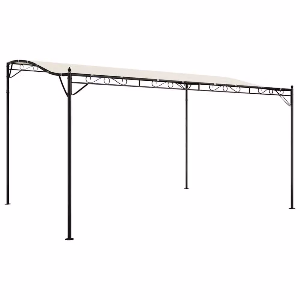 Berkfield Home Regardless Canopy in Beige with Polyester Fabric and Steel Frame, W/D: 4 x 3 m – 2