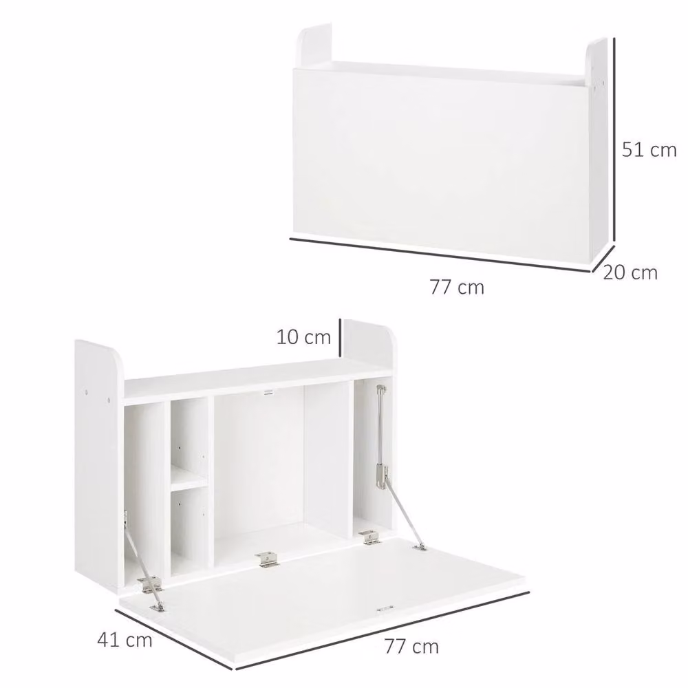 EONLION White Wall Mounted Folding Laptop Desk – 2