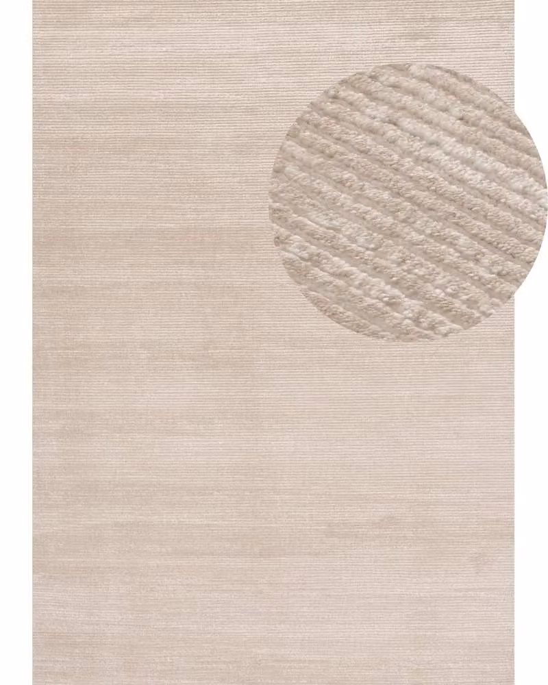 THE RUGS Carmel Modern Striped Area Rug and Runner, Stain Resistant, Beige, W: 160 cm, L: 230 cm – 2