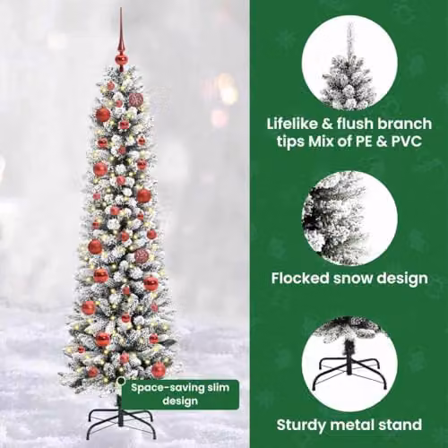 vidaXL Artificial White Christmas Tree, Height: 150 cm – 5