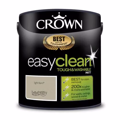 Crown Easyclean Matt Emulsion Paint Light Fern 2.5 l – 2
