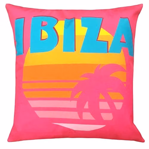 Riva Home Ibiza Outdoor Square Polyester Filled Cushion, Multicolour, W: 43 cm, D: 43 cm, H: 43 cm – 1