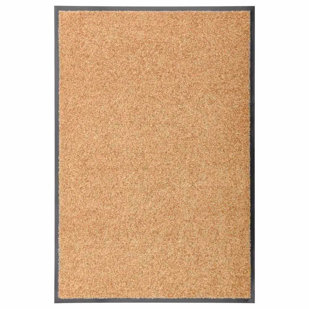 Berkfield Home Washable Non-Slip Doormat, Beige, W: 60 cm, D: 90 cm – 2