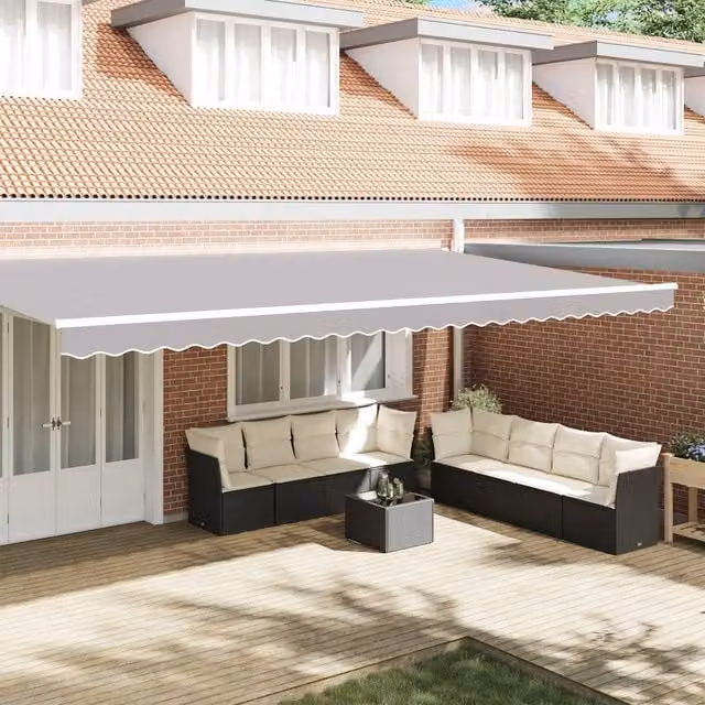 Berkfield Home Awning Valance in Light Grey, Polyester, W: 5.8 m, H: 0.2 m – 1