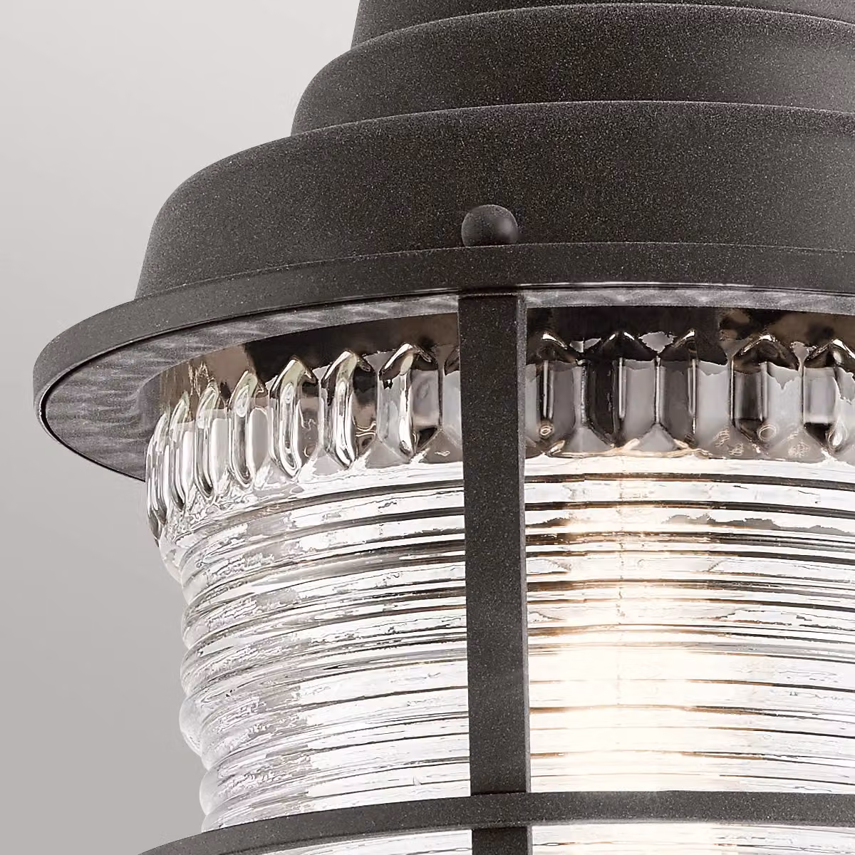 Kichler Chance Harbor Outdoor 1 Light Chain Lantern in Weathered Zinc Grey IP44 – 2