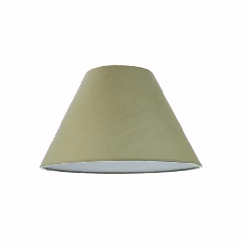 Happy Homewares Classic Cone Fabric Lampshade in Green and White, W/D/H: 13 x 13 x 20 cm – 1