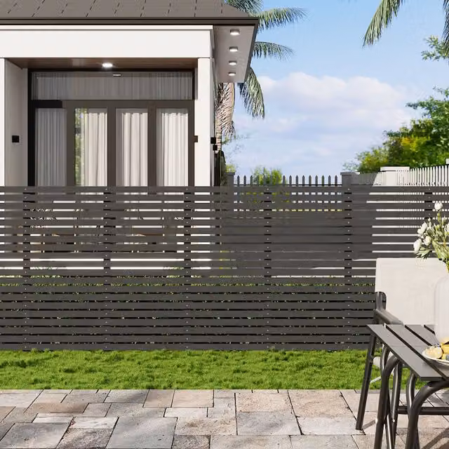 Breeins Glazed Grey Wooden Garden Fence Board, Height: 120 cm