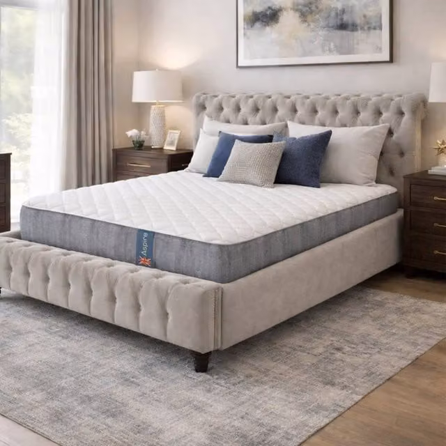 Aspire Heritage Cashmere 1000 Pocket Dual Sided Mattress, Medium Firm, White, W/D/H: 120 x 200 cm – 1