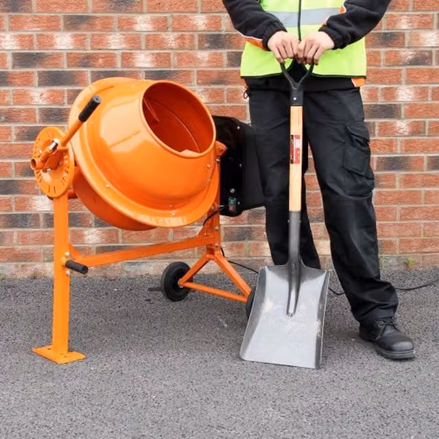 T Mech Electric Cement Mixer, 70 Litre, Orange