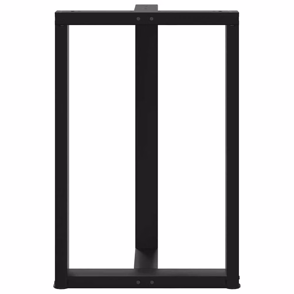 Berkfield T-Shaped Home Bar Table Legs, 2 Piece Set, Black Steel, W: 60 cm, D: 35 cm, H: 90-91 cm – 3