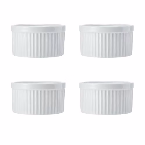 Mikasa White Porcelain Dip Bowl Ramekin Set of 4, Diameter: 9.5 cm – 1