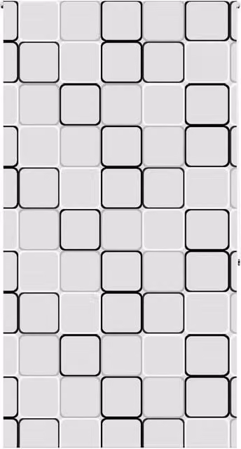 Berkfield Home White Opaque Shower Roller Blind, W/H: 120 x 240 cm