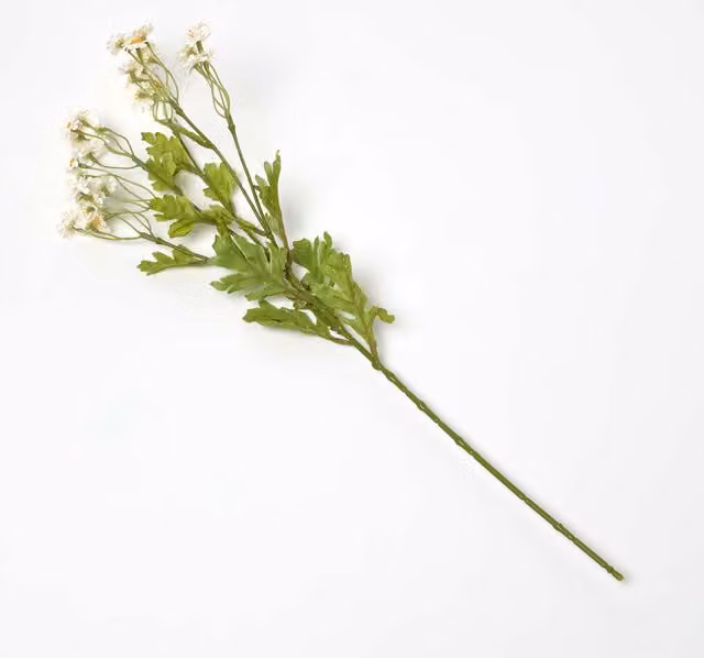 Homescapes Artificial White Wild Daisy Flower Stem, Height: 55 cm