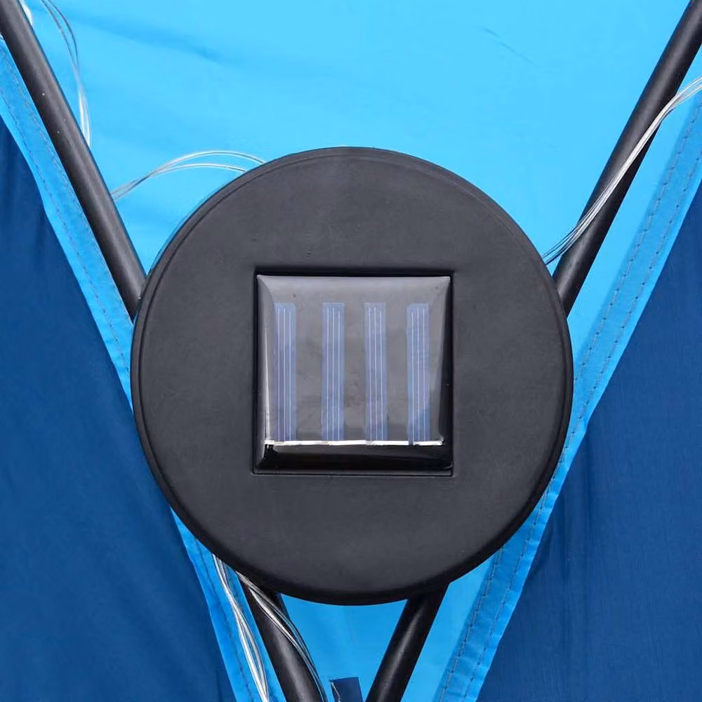 Berkfield Home Party Tent with LED and 4 Sidewalls, Blue, W: 3.6 m, D: 3.6 m, H: 2.3 m – 3