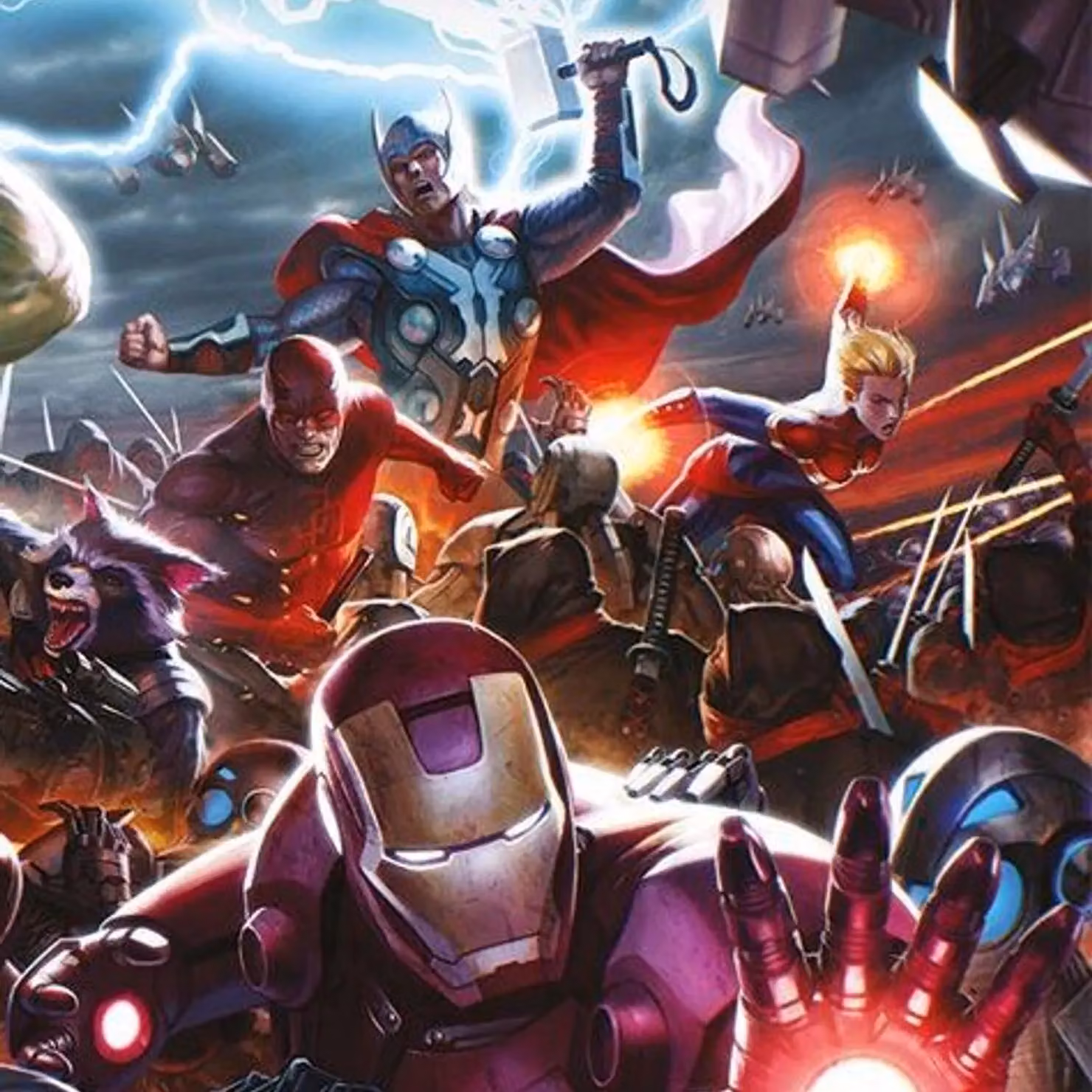 Marvel Characters Multicolour Graphic Paper Poster – 2