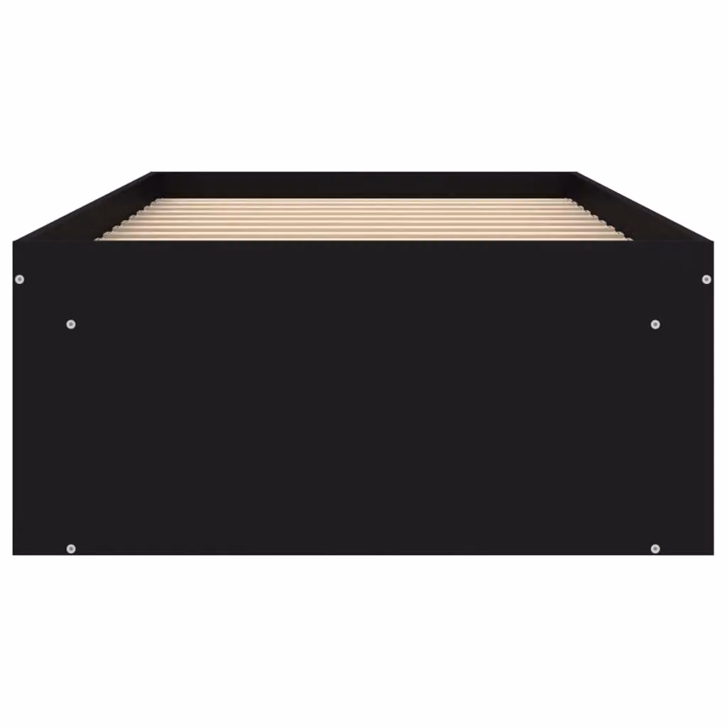 Berkfield Home Modern Small Single Bed Frame in Black, W: 75 cm, L: 190 cm – 4