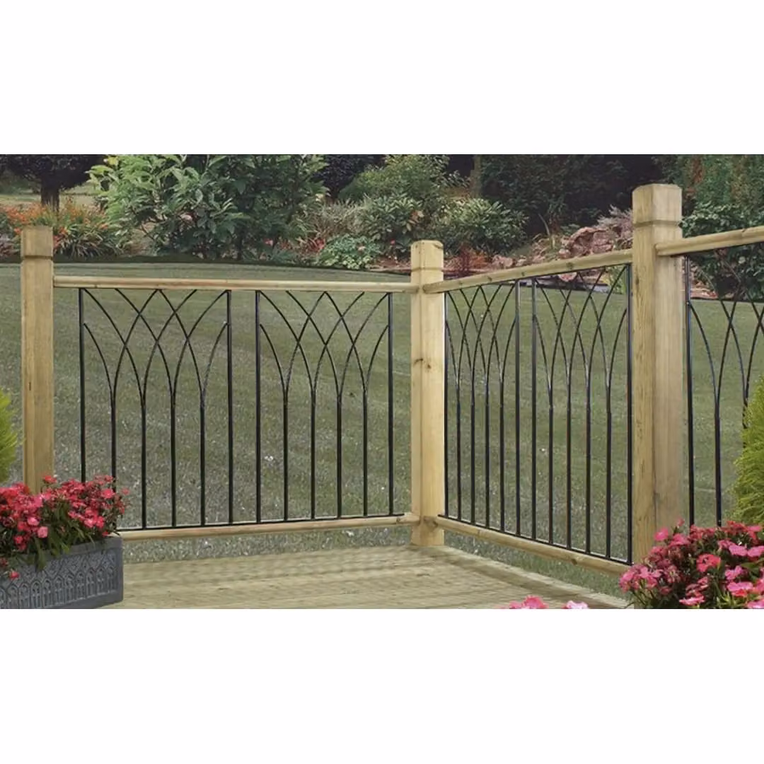 Burbage Iron Craft Java Decking Fence Panels in Black Powder-Coated Galvanised Steel, Fits Gap of 560 x 770 mm – 2