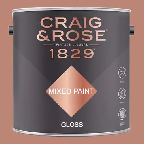 Craig & Rose 1829 Gloss Venetian Red Paint, 2.5 l