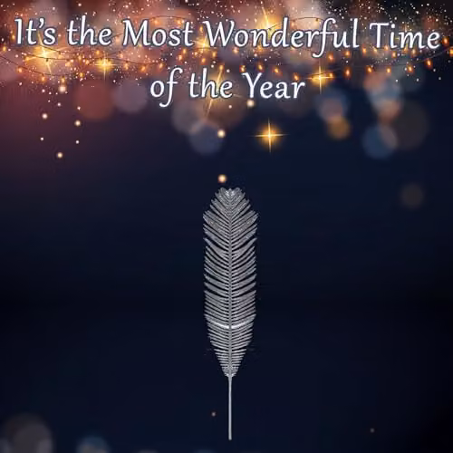 VFM e-Store Silver Glitter Fern Christmas Tree Ornament, 58 cm – 3