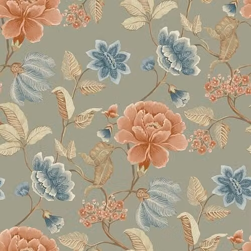 Grandeco Celica Camilla Floral Botanical Textured Wallpaper, Green