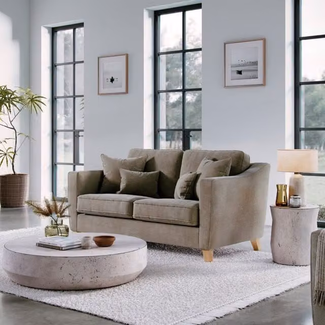 The Great Sofa Company Jackson 2 Seater Chenille Sofa in Brown