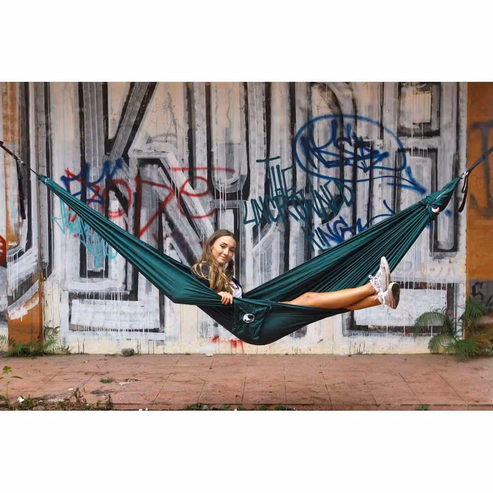 Ticket To The Moon Compact Travel Hammock in Green – 4
