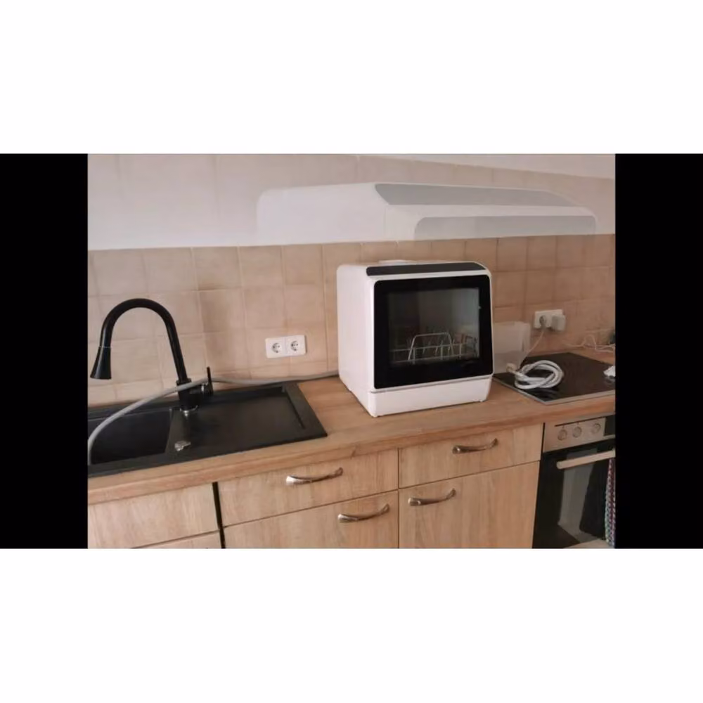 FLAVORA 6 Program Mini Countertop Dishwasher in White – 2