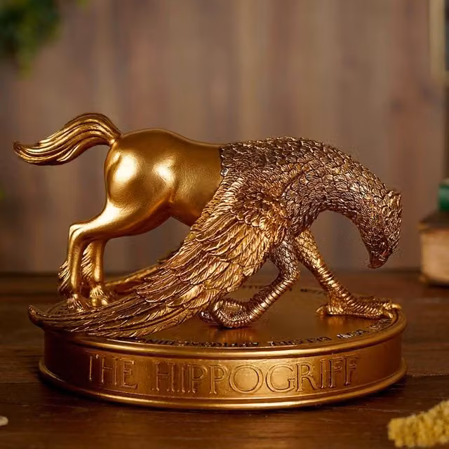 Widdop and Co Warner Bros Harry Potter Buckbeak Hippogriff Figurine, Gold Metal Collectible Statue – 1