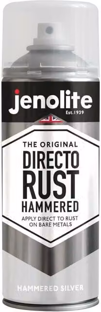 Jenolite Opaque Hammered All-In-One Multi-Surface Paint, Silver, 0.4 l
