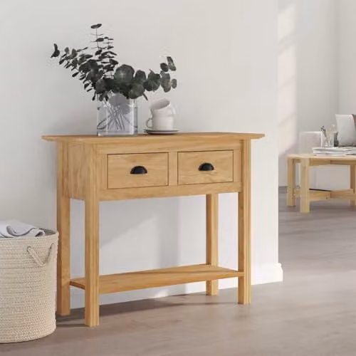 vidaXL BODO Modern Console Table, Brown, W: 91 cm, D: 34.7 cm, H: 74 cm – 2