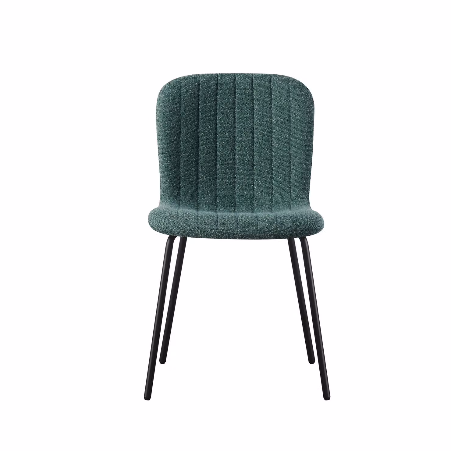 MCC Direct Bella Luxe Set of 4 Green Teddy Faux Fur Dining Chairs with Metal Legs – 2