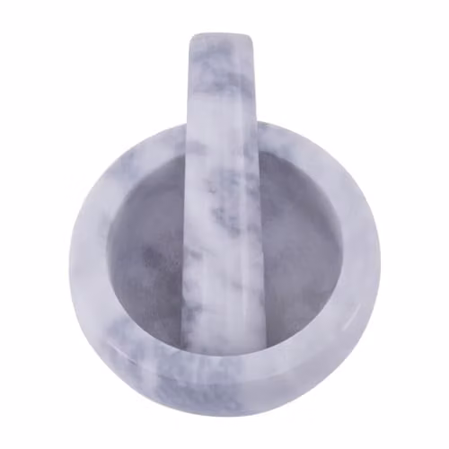 Orsina Grey Marble Mortar and Pestle Set with Ergonomic Grip, W/D/H: 11 x 11 x 11 cm