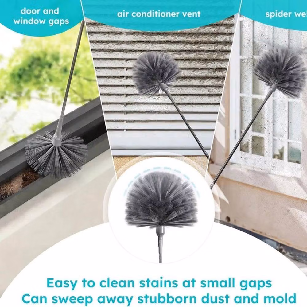 EONLION Grey Extendable Microfibre Feather Duster with Telescopic Handle, 100 cm – 3