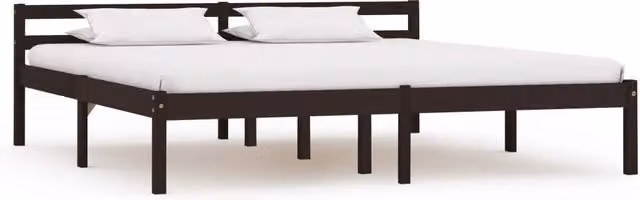 Berkfield Home Modern Solid Pine Wood Bed Frame, Brown, W: 160 cm, D: 200 cm – 1