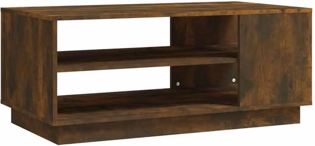 Berkfield Home Smoked Oak Coffee Table in Brown, W/D/H: 102 x 55 x 43 cm – 1