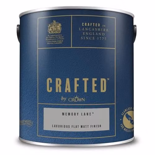 Crown Crafted Matt Emulsion Grey Dispersion Paint 2.5L – 3